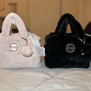 GUESS Jodie Faux Fur Tote Bundle
